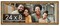 24x8 Solid Wood Antique Picture Frame with UV-Resistant Acrylic & Acid-Free Backing, Available in 4 Finishes: Bronze, Gold, Silver, and Gold with Black